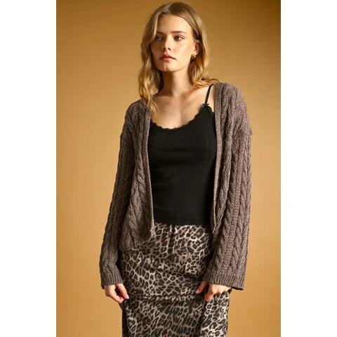  Light Weight Cable Knit Cardi