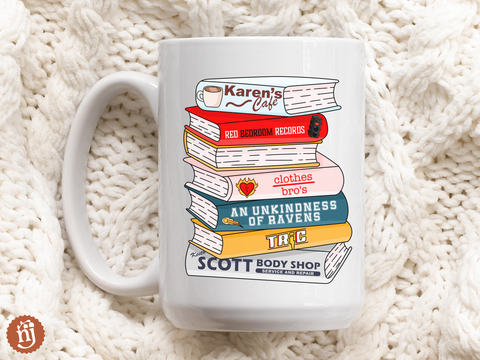  One Tree Hill Bookstack Ceramic Mug
