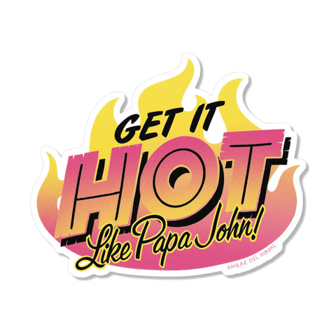 Hot Like Papa John Chappell Sticker (Glitter)