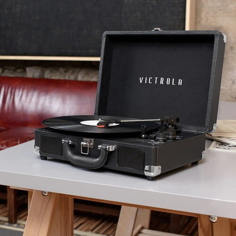  Black Victrola Suitcase Turntable