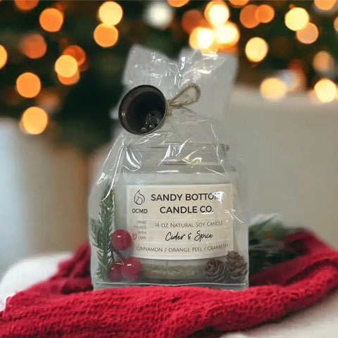  Holiday Gift Candles w/ Decoration