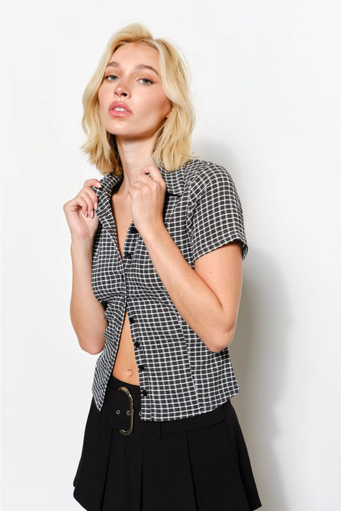  Lainey Fitted Plaid Shirt