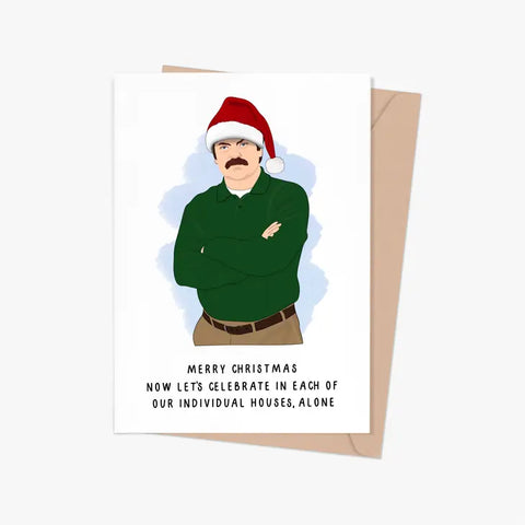  Ron Swanson Funny Christmas Card