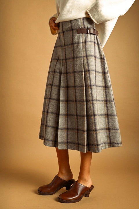 Plaid Long Skirt