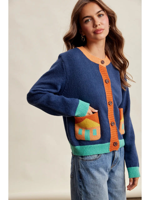 Whimsical House Cardigan