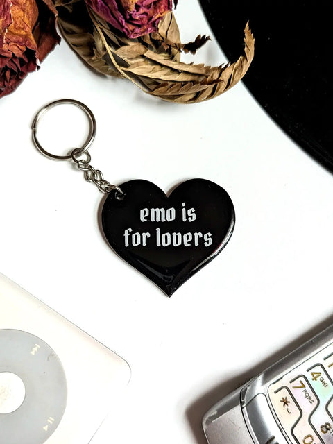 Emo is For Lovers Keychain