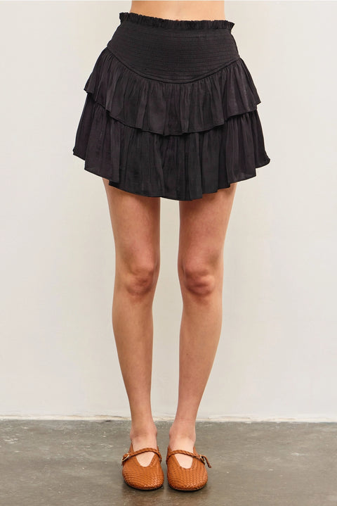  Smocking Skirt With Shorts