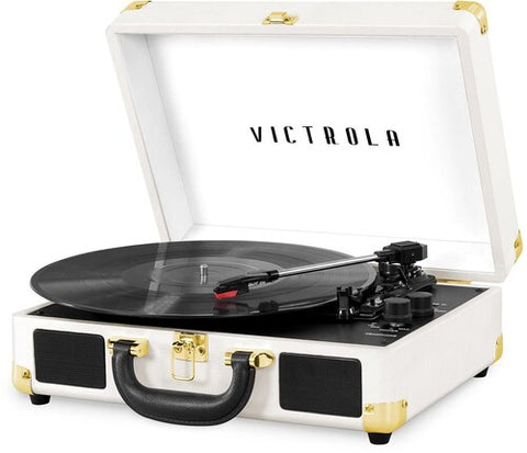 Victrola White Suitcase Turntable