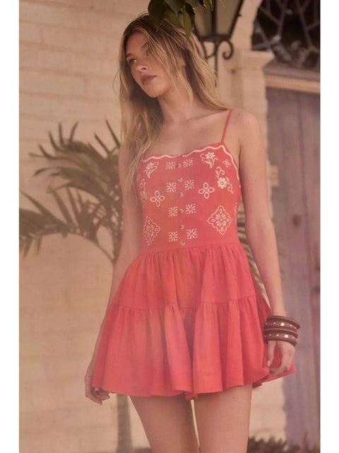  Floral Ruffle Romper