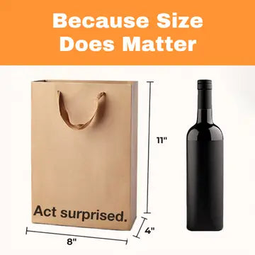  Act Surprised Brown Gift Bag
