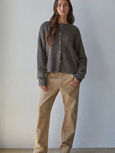  Simple Knit Brown Cardigan