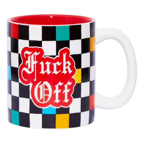  Fuck Off Checkered Mug