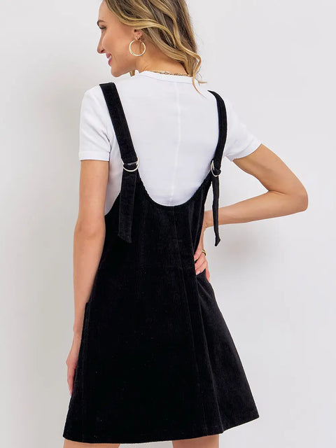 Overall Corduroy Mini Dress