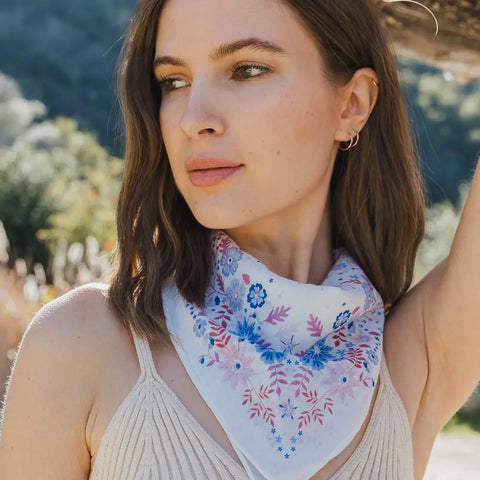  Vintage Floral Foliage Bandana