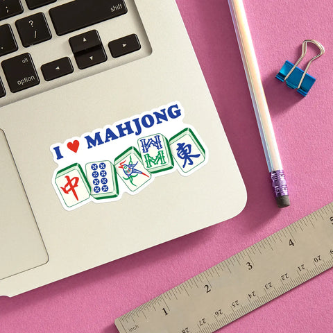  I Love Mahjong Sticker