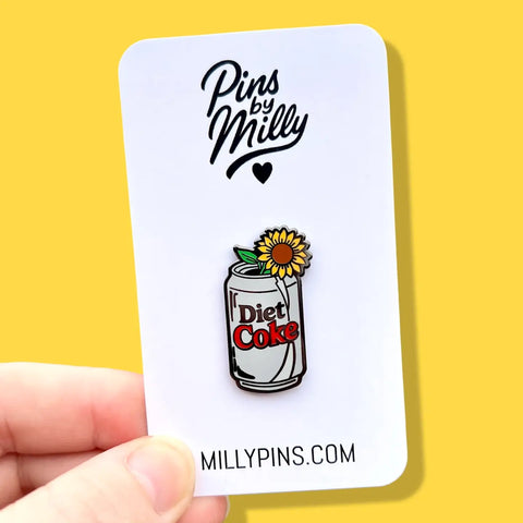  Diet Coke Sunflower Pin