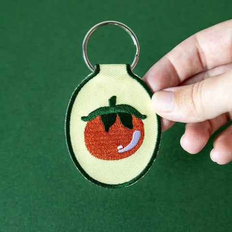  Tomato Embroidered Keychain