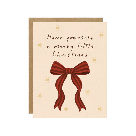 Merry Little Christmas Bow Card