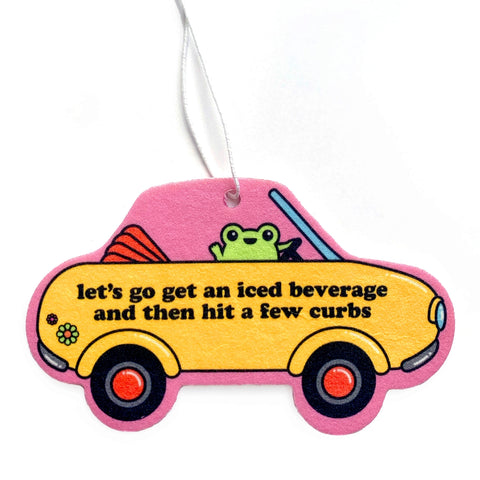 Iced Beverage and Hit Curbs Strawberry Scented Air Freshener