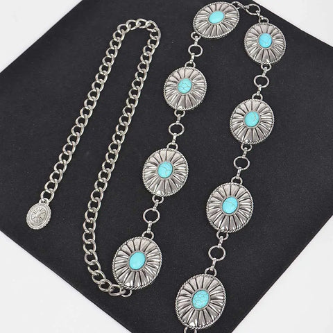  Western Silver Chain Belt