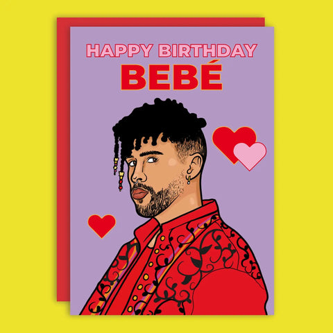 Happy Birthday Bebe Bad Bunny Card