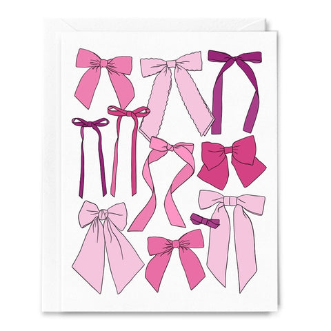 Pink Ribbon Bows Card