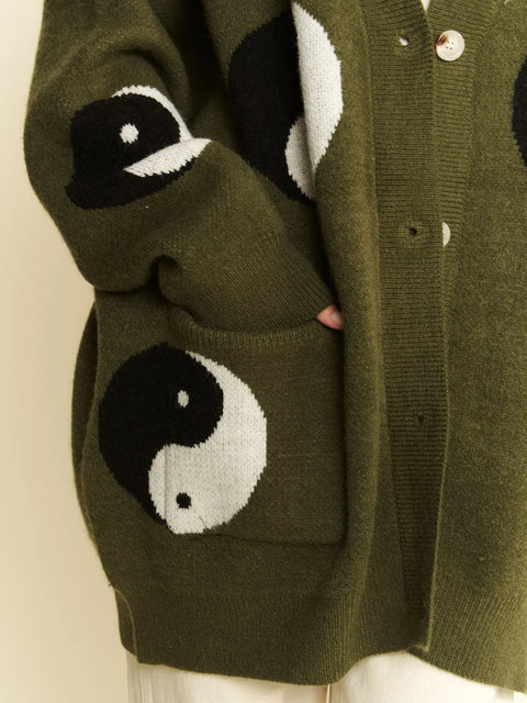  Oversized Yin Yang Cardigan