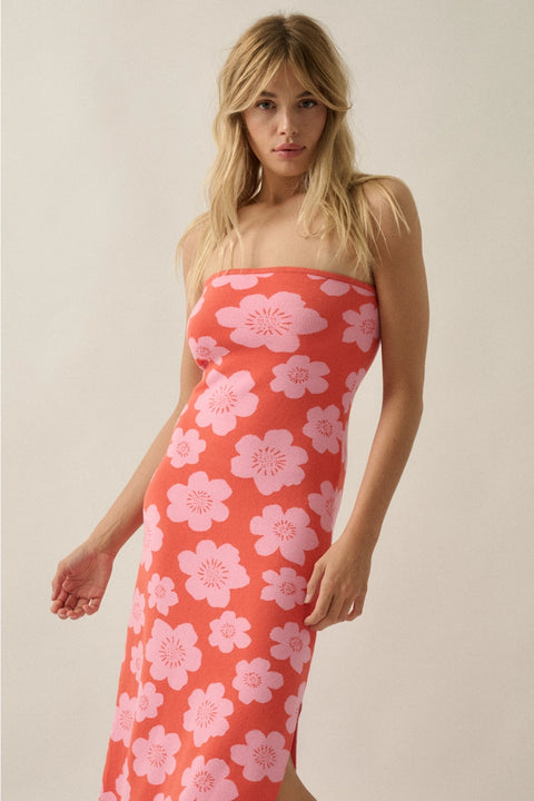  Honey Pink Strapless Dress