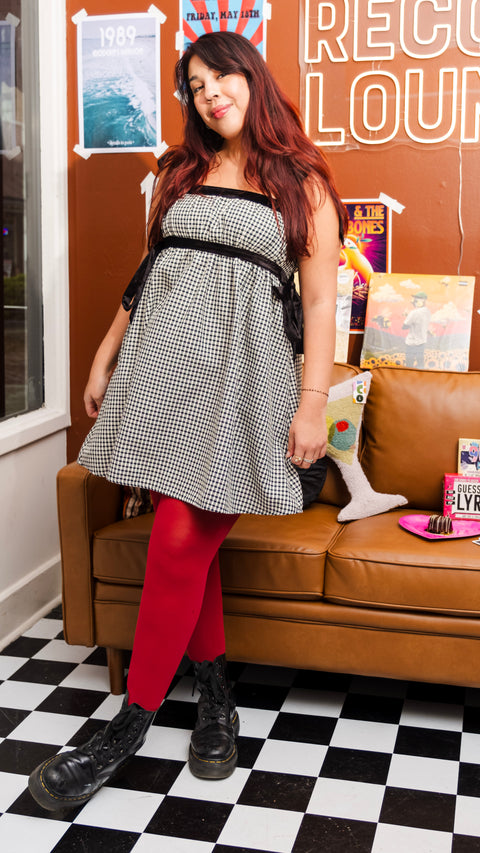  Tweed Babydoll Dress