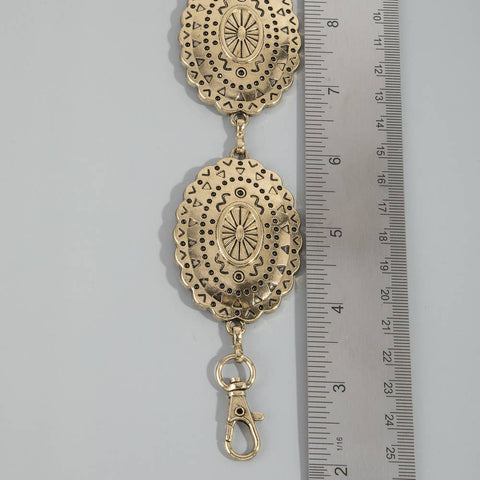  Starburst Medallion Scalloped Concho Chain Belt