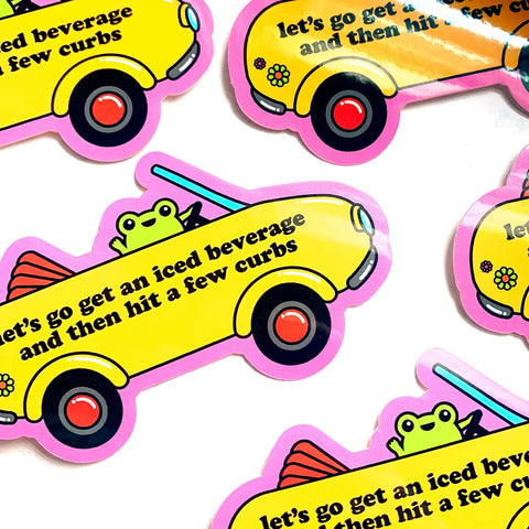 Iced Coffee Curbs Sticker