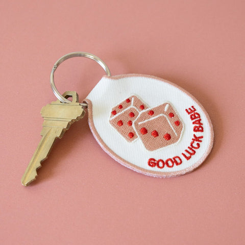 Dice Embroidered Keychain