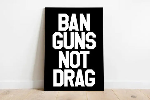 Ban Guns Not Drag Framed Print