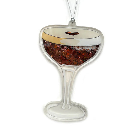 Espresso Martini Glitter Ornament
