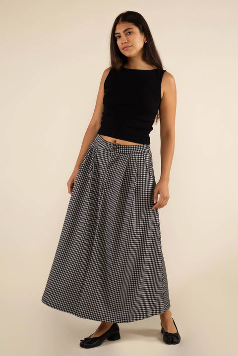 River Gingham Skirt