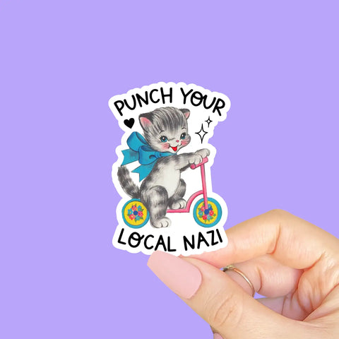 Punch Your Local Nazi Sticker