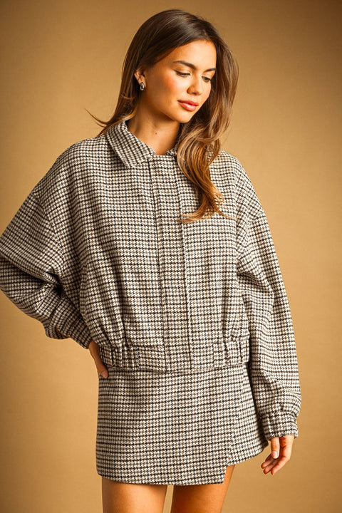  Houndstooth Pattern Jacket