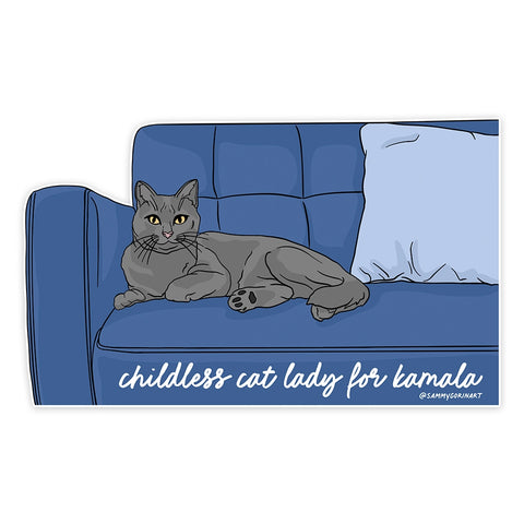 Childless Cat Lady For Kamala Sticker