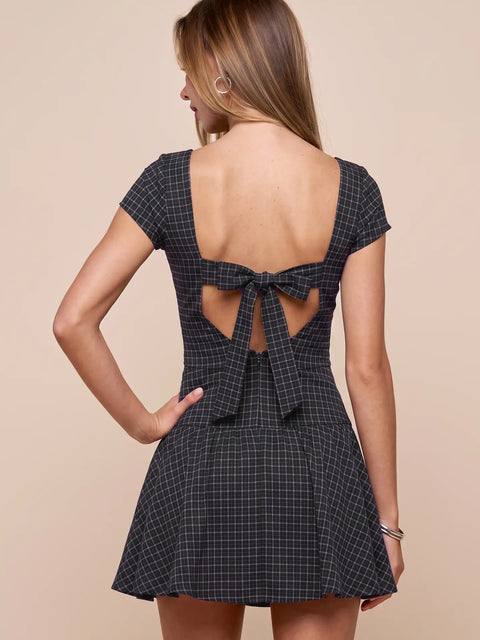  Back Tie Fit & Flare Dress