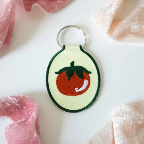  Tomato Embroidered Keychain