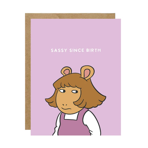 DW Sassy Since Birth Arthur Card