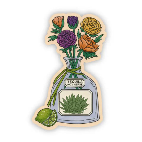 Tequila and Flowers Sticker