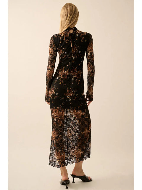  Winter Floral Lace Dress