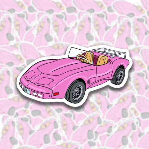 Barbie Convertible Sticker