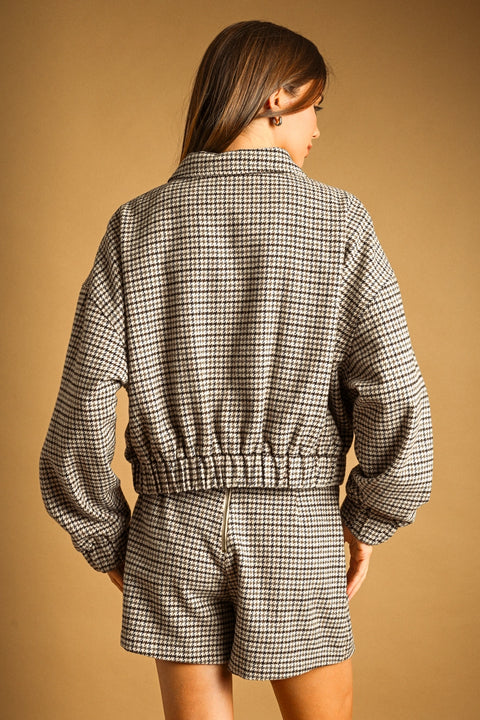  Houndstooth Pattern Jacket