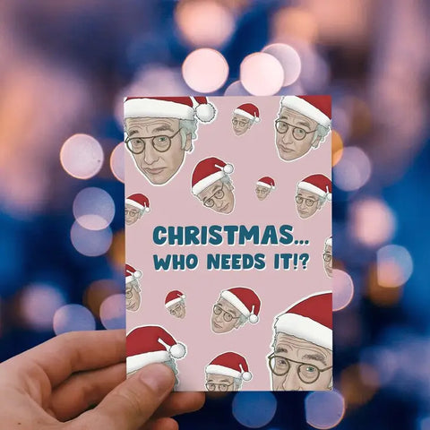  Larry David Faces Christmas Card