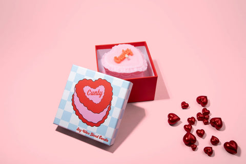 Cunty Heart Cake Candle