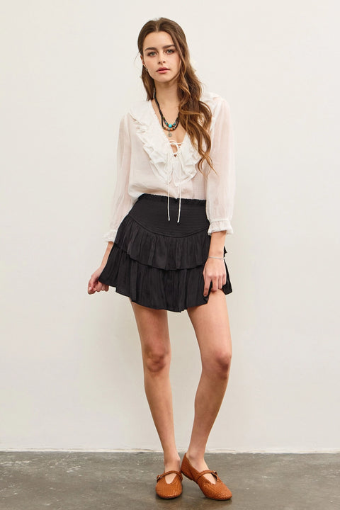  Smocking Skirt With Shorts
