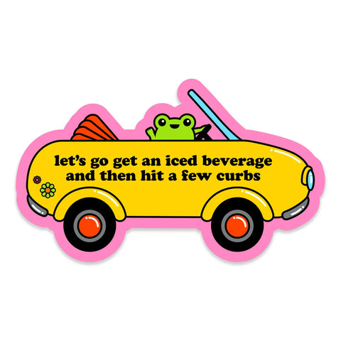 Iced Coffee Curbs Sticker