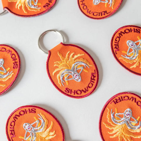 Showgirl Embroidered Keychain